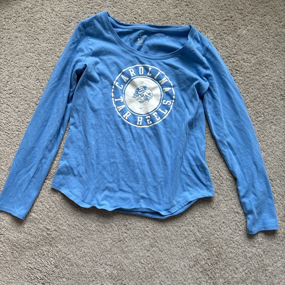 Nike Blue Long Sleeve Tee with Graphic Design